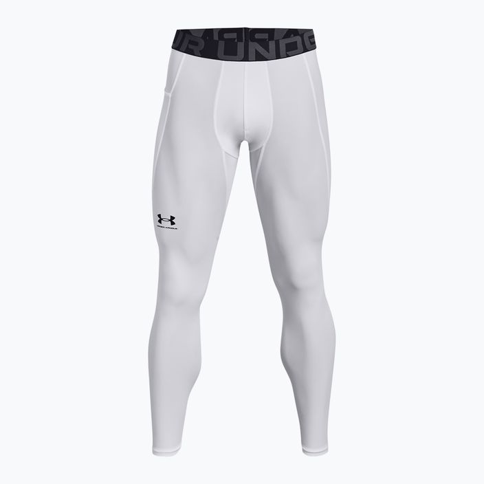 Legginsy treningowe męskie Under Armour HeatGear white/black 6