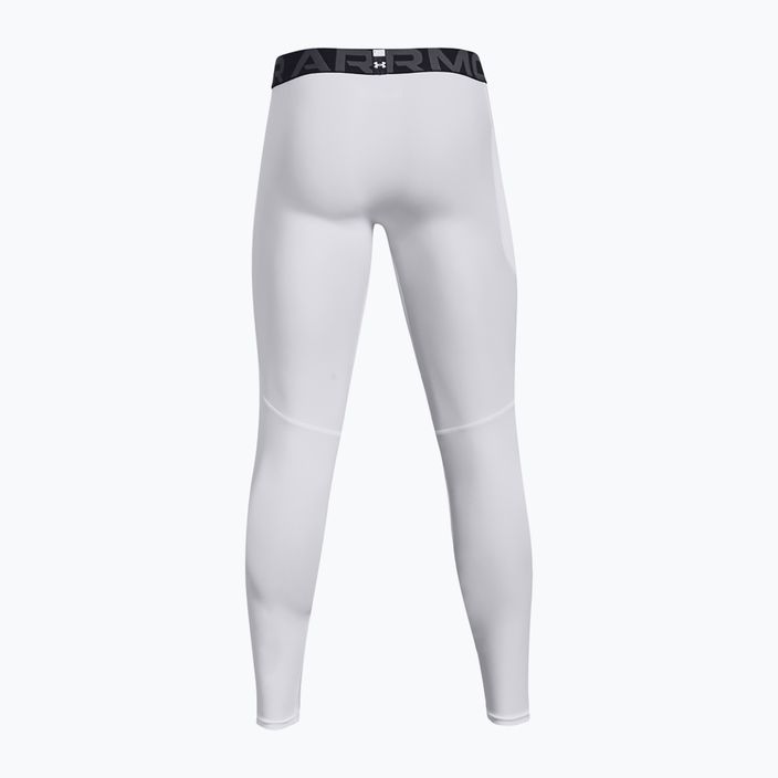 Legginsy treningowe męskie Under Armour HeatGear white/black 7