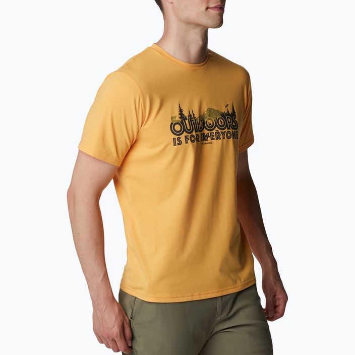 Koszulka trekkingowa męska  Columbia Sun Trek mango/all for outdoors graphic 3