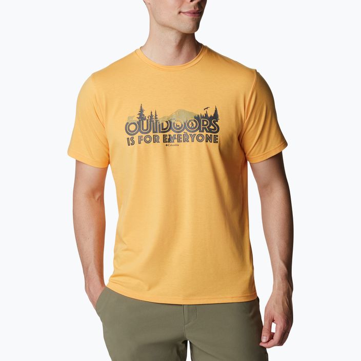 Koszulka trekkingowa męska  Columbia Sun Trek mango/all for outdoors graphic 5