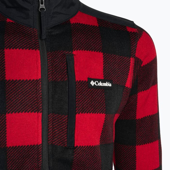 Bluza polarowa męska Columbia Sweater Weather II Printed mountain red check print 7