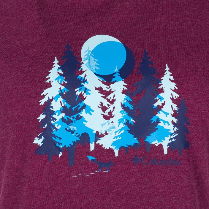Koszulka trekkingowa damska Columbia Daisy Days Graphic marionberry heather/thru the pines 9