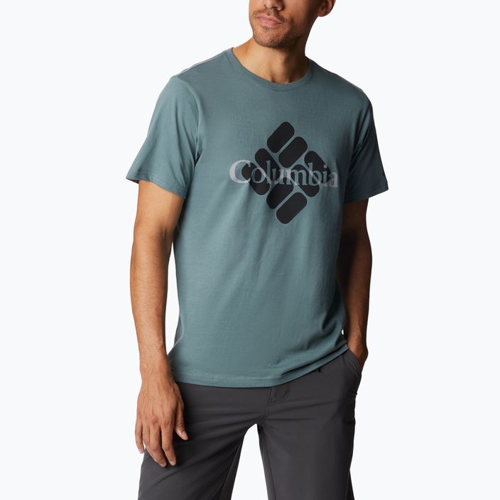 Koszulka trekkingowa męska Columbia CSC Seasonal Logo metal/centered gem 2