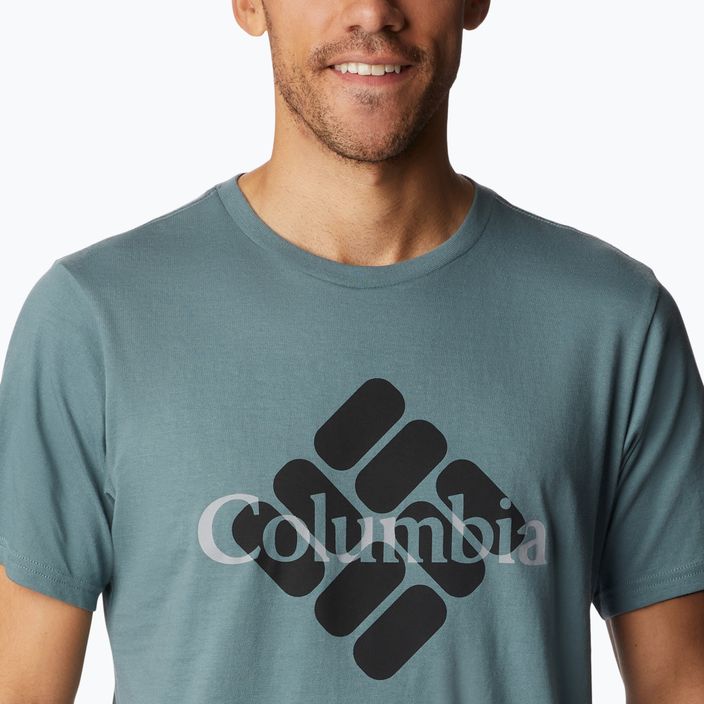 Koszulka trekkingowa męska Columbia CSC Seasonal Logo metal/centered gem 5
