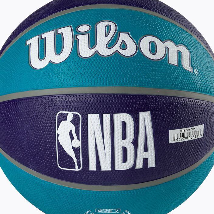 Piłka do koszykówki Wilson NBA Team Tribute Charlotte Hornets aqua rozmiar 7 3