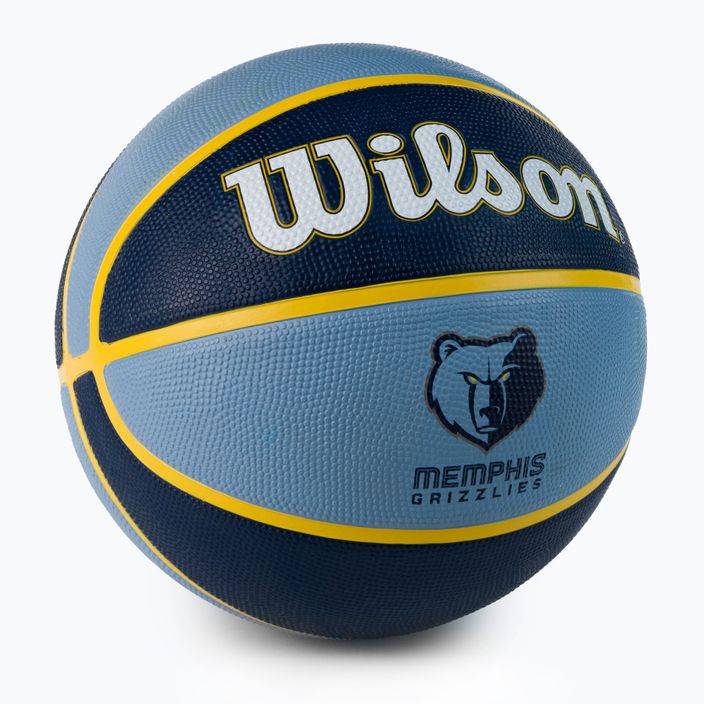 Piłka do koszykówki Wilson NBA Team Tribute Memphis Grizzlies blue rozmiar 7 2