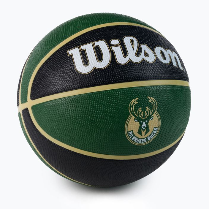 Piłka do koszykówki Wilson NBA Team Tribute Milwaukee Bucks green rozmiar 7 2