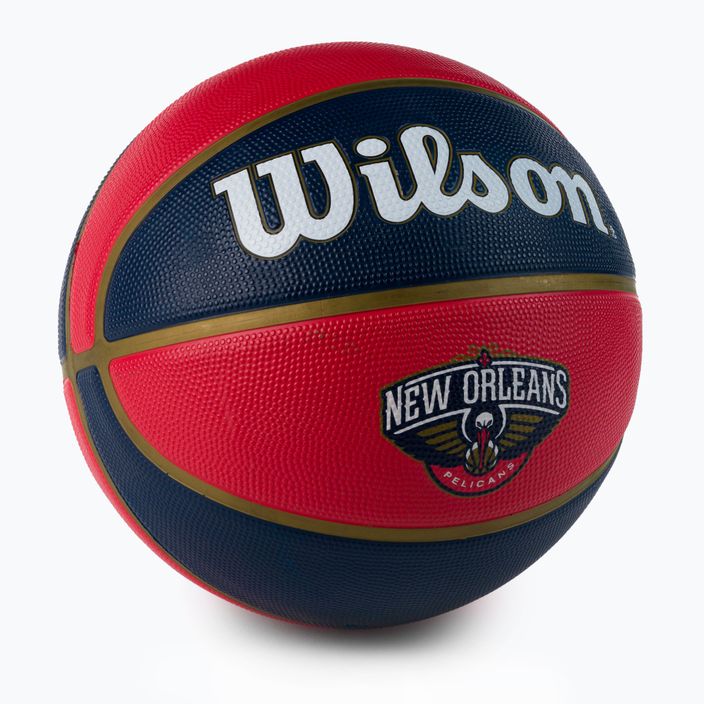 Piłka do koszykówki Wilson NBA Team Tribute New Orleans Pelicans blue rozmiar 7 2