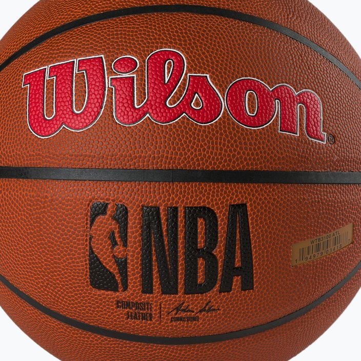 Piłka do koszykówki Wilson NBA Team Alliance Atlanta Hawks brown rozmiar 7 3