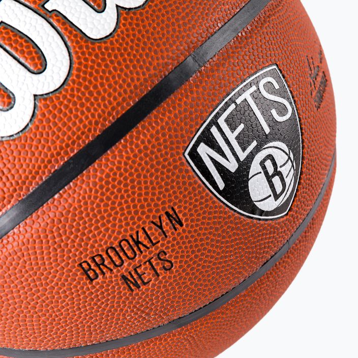 Piłka do koszykówki Wilson NBA Team Alliance Brooklyn Nets brown rozmiar 7 3