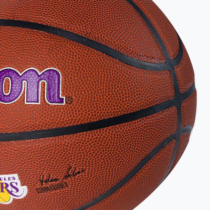 Piłka do koszykówki Wilson NBA Team Alliance Los Angeles Lakers brown rozmiar 7 3