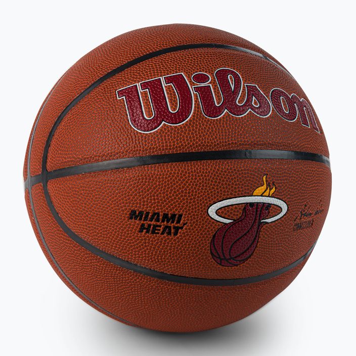 Piłka do koszykówki Wilson NBA Team Alliance Miami Heat brown rozmiar 7 2