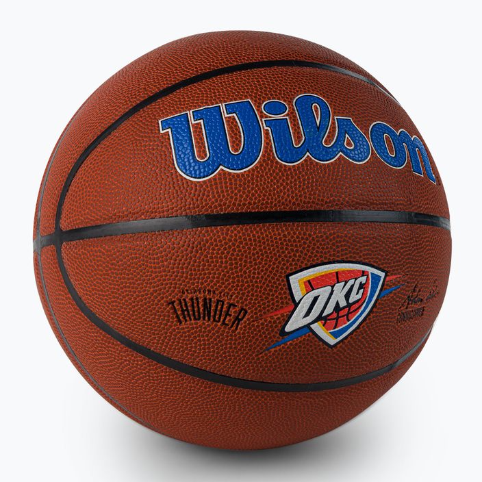 Piłka do koszykówki Wilson NBA Team Alliance Oklahoma City Thunder brown rozmiar 7 2
