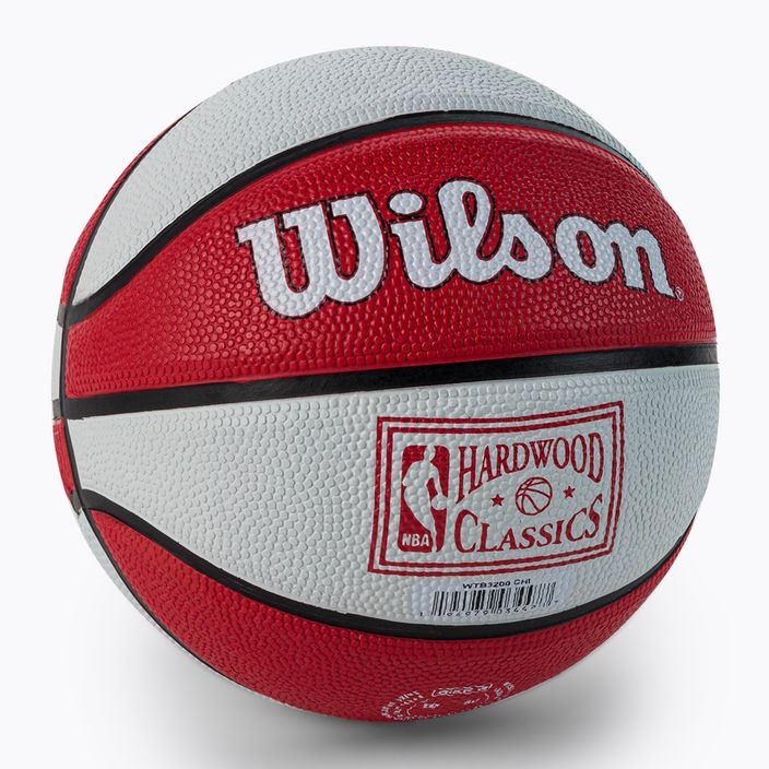 Piłka do koszykówki dziecięca Wilson NBA Team Retro Mini Chicago Bulls red rozmiar 3 2