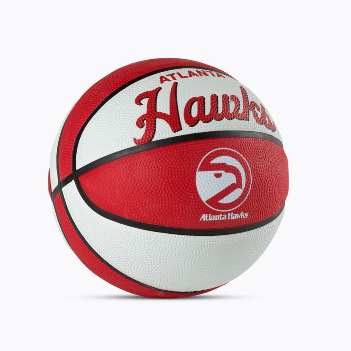 Piłka do koszykówki dziecięca Wilson NBA Team Retro Mini Atlanta Hawks red rozmiar 3 2