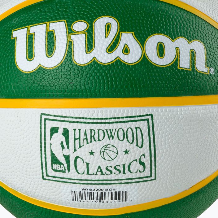 Piłka do koszykówki dziecięca Wilson NBA Team Retro Mini Boston Celtics green rozmiar 3 3