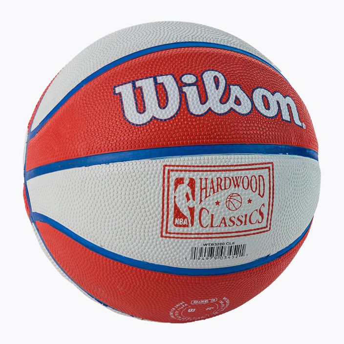Piłka do koszykówki dziecięca Wilson NBA Team Retro Mini Cleveland Cavaliers red rozmiar 3 2