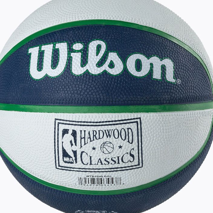 Piłka do koszykówki dziecięca Wilson NBA Team Retro Mini Dallas Mavericks blue rozmiar 3 3