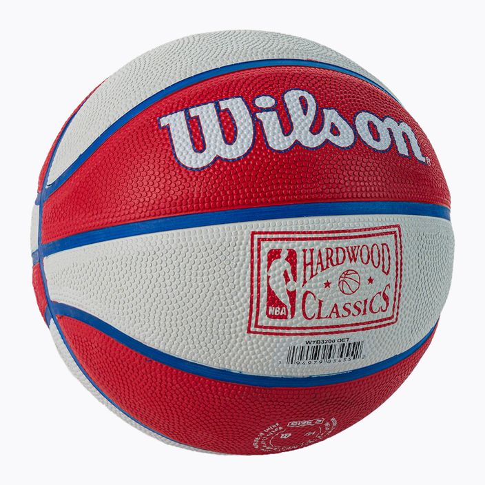 Piłka do koszykówki dziecięca Wilson NBA Team Retro Mini Detroit Pistons blue rozmiar 3 2