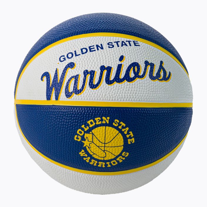 Piłka do koszykówki dziecięca Wilson NBA Team Retro Mini Golden State Warriors blue rozmiar 3