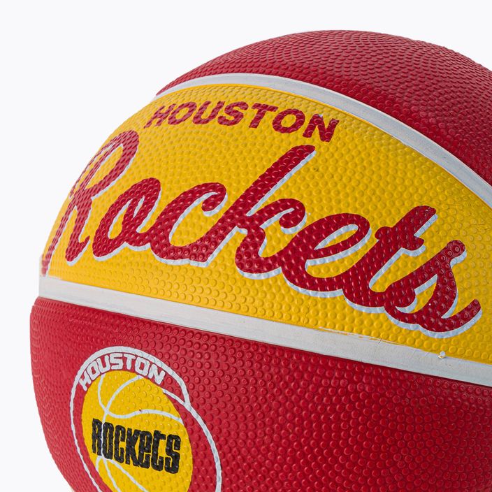 Piłka do koszykówki dziecięca Wilson NBA Team Retro Mini Houston Rockets red rozmiar 3 3