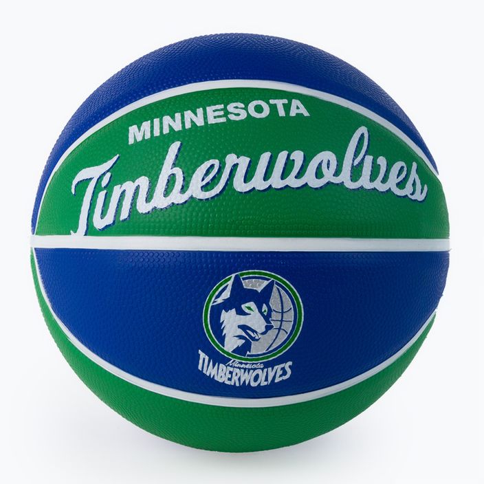 Piłka do koszykówki dziecięca Wilson NBA Team Retro Mini Minnesota Timberwolves blue rozmiar 3