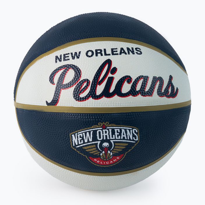 Piłka do koszykówki dziecięca Wilson NBA Team Retro Mini New Orleans Pelicans blue rozmiar 3
