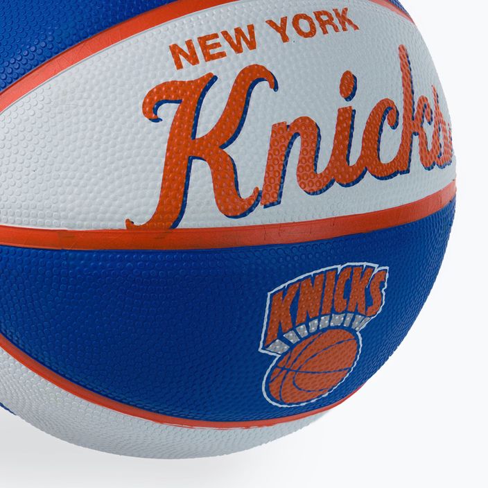 Piłka do koszykówki dziecięca Wilson NBA Team Retro Mini New York Knicks blue rozmiar 3 3