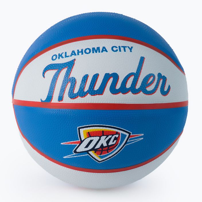 Piłka do koszykówki dziecięca Wilson NBA Team Retro Mini Oklahoma City Thunder blue rozmiar 3