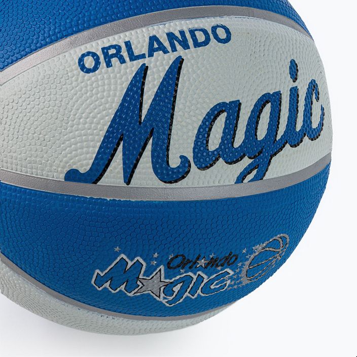 Piłka do koszykówki dziecięca Wilson NBA Team Retro Mini Orlando Magic blue rozmiar 3 3