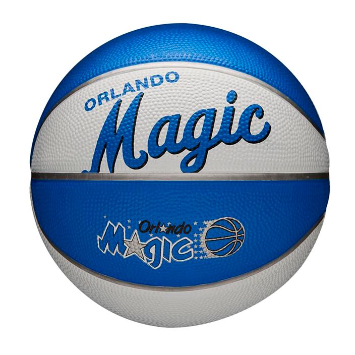 Piłka do koszykówki dziecięca Wilson NBA Team Retro Mini Orlando Magic blue rozmiar 3 4