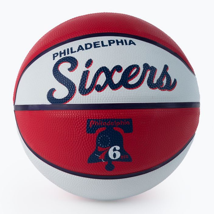 Piłka do koszykówki dziecięca Wilson NBA Team Retro Mini Philadelphia 76ers red rozmiar 3