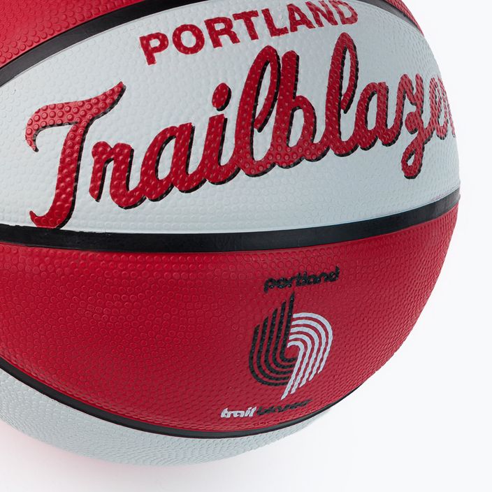 Piłka do koszykówki dziecięca Wilson NBA Team Retro Mini Portland Trail Blazers red rozmiar 3 3
