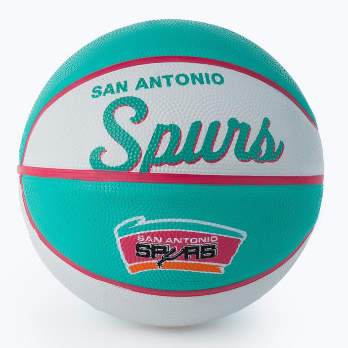 Piłka do koszykówki dziecięca Wilson NBA Team Retro Mini San Antonio Spurs szary rozmiar 3