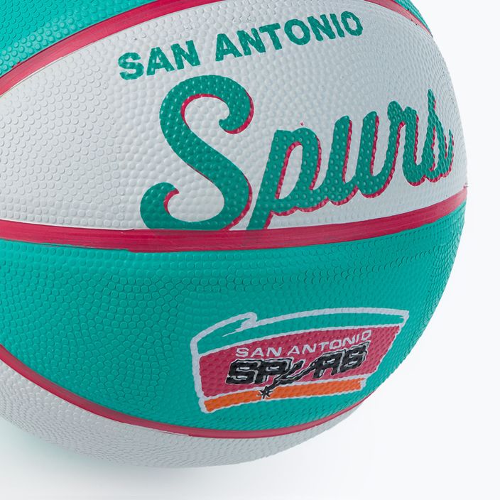 Piłka do koszykówki dziecięca Wilson NBA Team Retro Mini San Antonio Spurs szary rozmiar 3 3