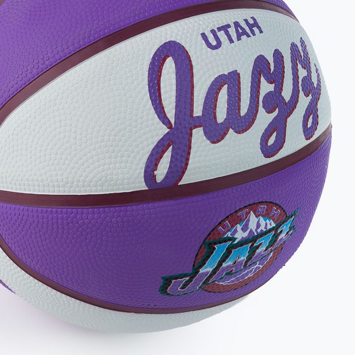 Piłka do koszykówki dziecięca Wilson NBA Team Retro Mini Utah Jazz green rozmiar 3 3