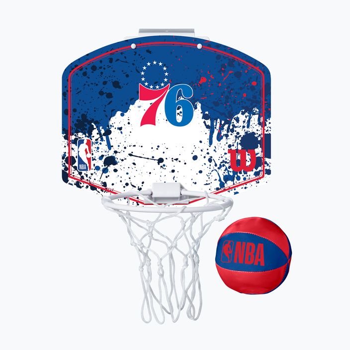 Zestaw do mini-koszykówki Wilson NBA Team Mini Hoop Philapdelphia 76ers