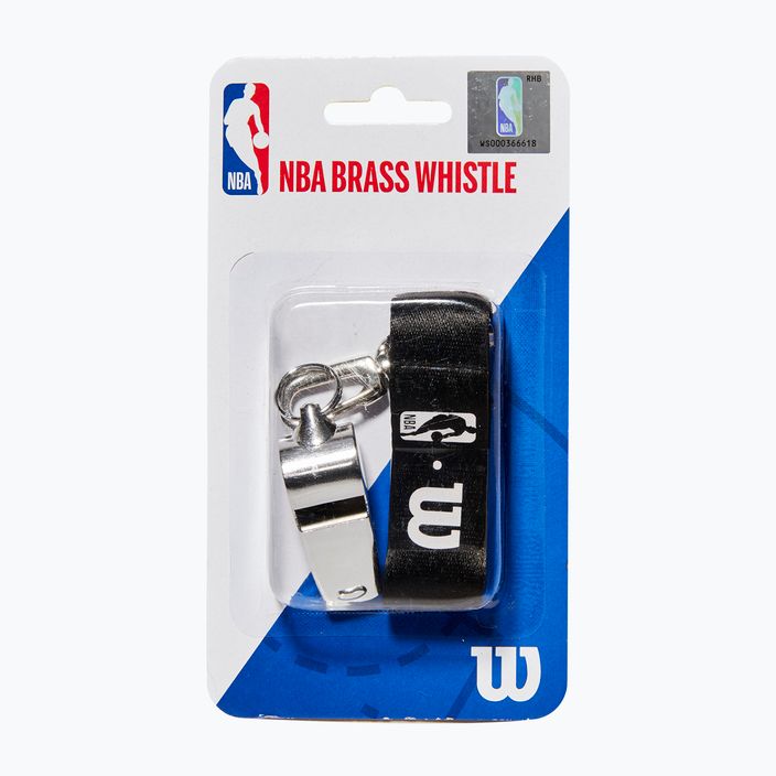 Gwizdek sędziowski Wilson NBA Brass Whistle With Lanyard black 2