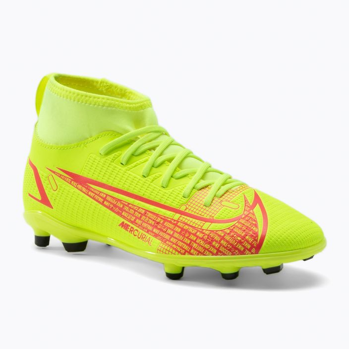 Buty piłkarskie dziecięce Nike Superfly 8 Club FG/MG Jr volt/black/bright crimson