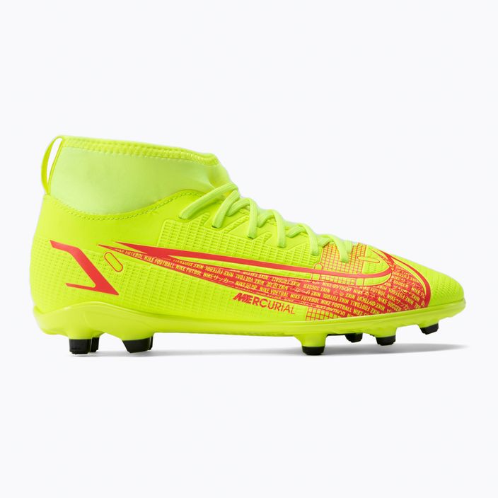 Buty piłkarskie dziecięce Nike Superfly 8 Club FG/MG Jr volt/black/bright crimson 2