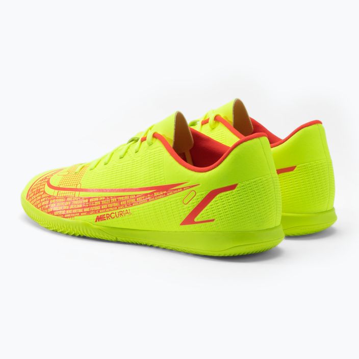 Buty piłkarskie męskie Nike Vapor 14 Club IC volt/bright crimson 3