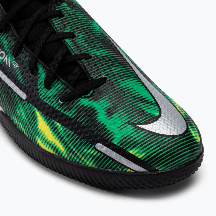 Buty piłkarskie męskie Nike Phantom GT2 Academy DF SW IC black/metalic platinum/green strike 7