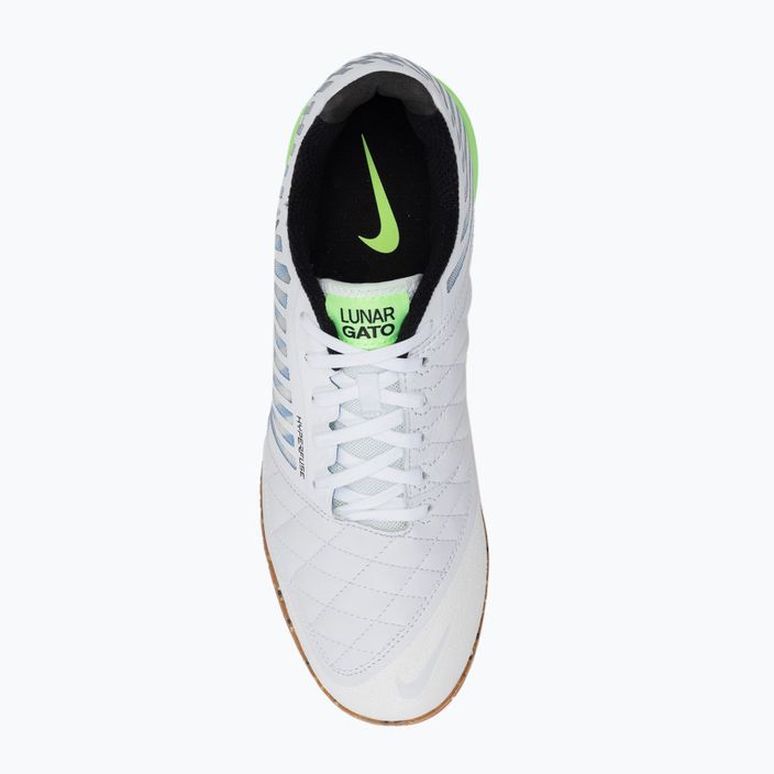 Buty piłkarskie męskie Nike Lunargato II IC black/lime glow/lt photo blue 6