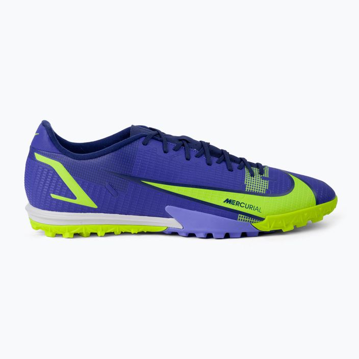 Buty piłkarskie męskie Nike Vapor 14 Academy TF lapis/volt/blue void 2