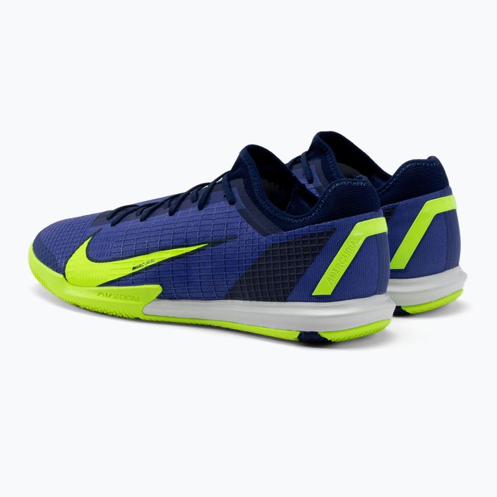 Buty piłkarskie męskie Nike Zoom Vapor 14 Pro IC sapphire/volt/blue void 3
