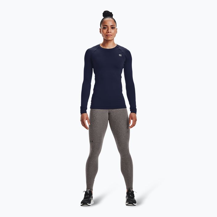 Legginsy treningowe damskie Under Armour ColdGear Authentics charcoal light heather/black 2