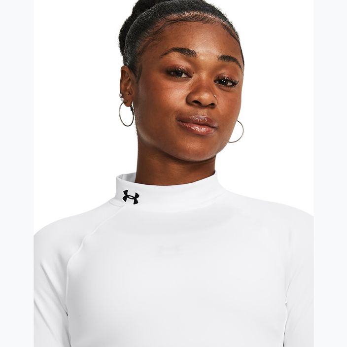 Longsleeve treningowy damski Under Armour Authentics CG Mockneck white/black 5