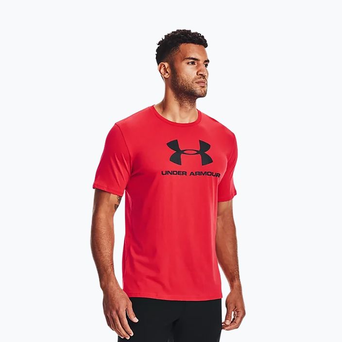 Koszulka męska Under Armour Sportstyle Logo red/black 3