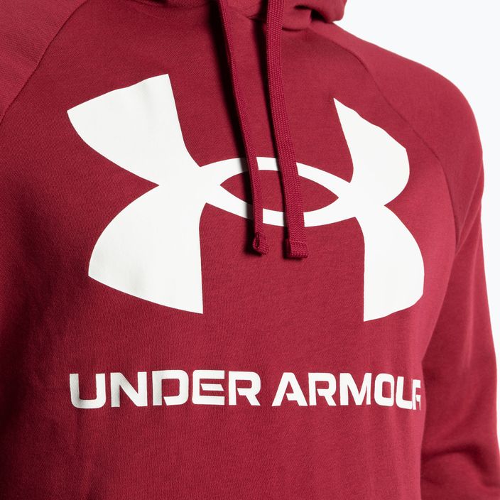 Bluza męska Under Armour Rival Fleece Big Logo HD red/white 3