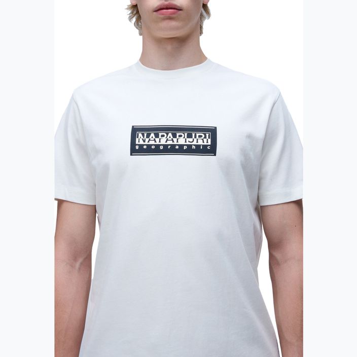 Koszulka męska Napapijri S-Box Logo white heron 3